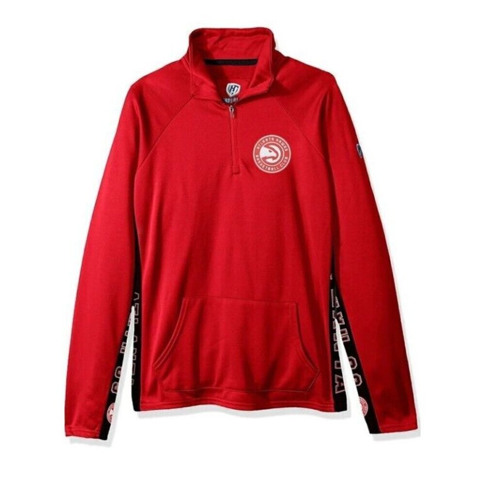 NBA Atlanta Hawks Hands High MVP Quarter Zip Pullover Womens Size XL Red - Picture 2 of 7